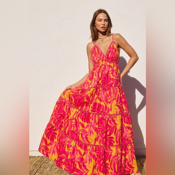 Katie Trim Tiered Maxi Dress main image 1
